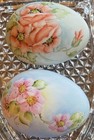 Two Signed Hand Painted Porcelain Eggs — photo 1
