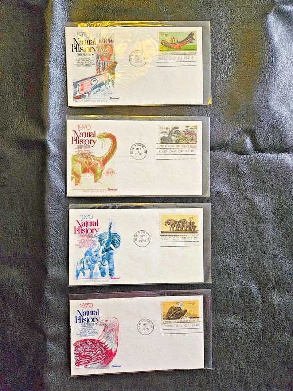 FDC Natural History Postage Stamps Series of 1970 New York, NY First Day Covers