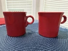 FIESTAWARE 4 Coffee Mugs Homer Laughlin Coffee USA Cups Red Dark Purple Gray
