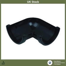 Round Gutter Pipe 90 Degree Angle Black Durable Pair 112mm Pack of 2