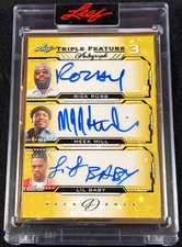 Rick Ross Meek Mill Lil Baby 2023 Leaf Decadence Pop Century Gold Auto Card 1/1