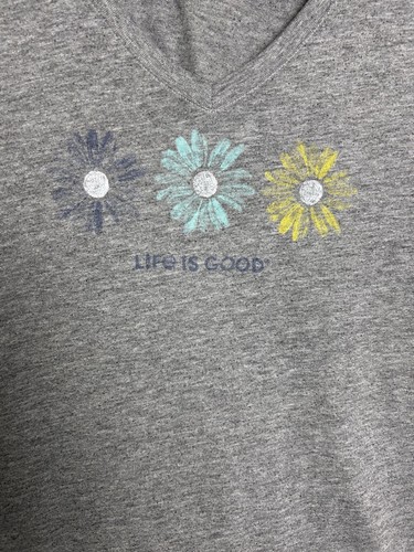 Life Is Good Women’s Crusher T Shirt Happy Daisies Sz XL - Picture 7 of 7