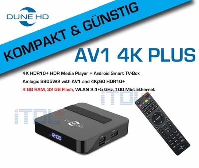 Dune HD AV1 4K Plus - HDR10+ Mediaplayer und Android 11 Smart TV Box (2026) - Bild 1 von 4