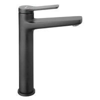 Waschtisch Armatur Wasserhahn Bad Waschbecken Mischbatterie Schwarz Hoch - Ferro