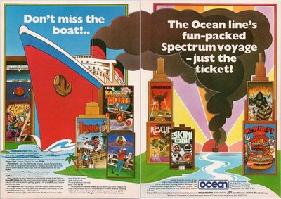 Ocean Software Original 1984 Print Ad Spectrum Games Mr. Wimpy Kong