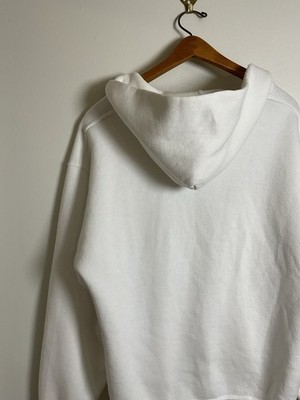 Vintage 1980s Russell Athletic Full Zip Up Hoodie White USA Made