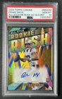 DRAKE MAYE PSA 10 2024 TOPPS CHROME ALL-ETCH ROOKIE RUSH GOLD REFRACTOR AUTO /50