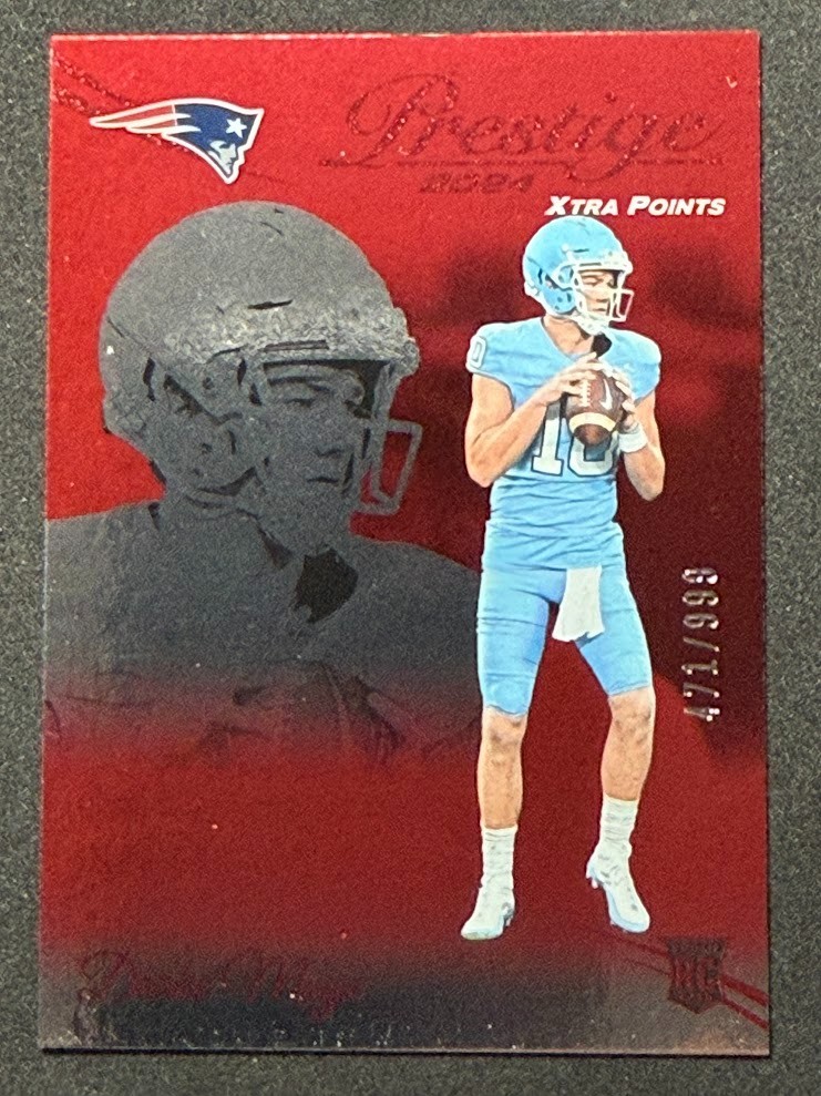 2024 Panini Prestige Rookies Xtra Points Red /999 Drake Maye #304 Rookie RC 9m2