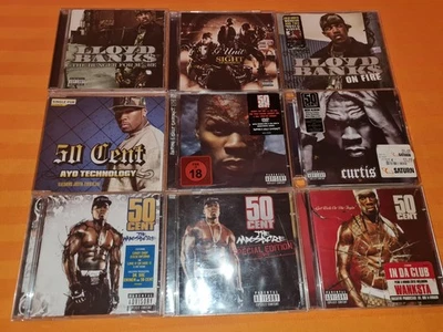 9 CDs & 2 DVDs 50 Cent Sammlung G-Unit Eminem Nate Dogg Lloyd Banks Shady Rec.  - Bild 1 von 4