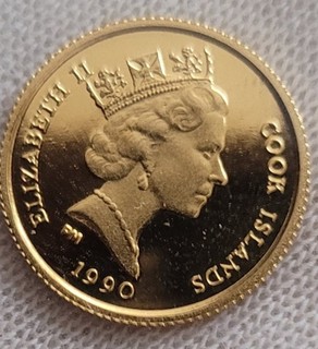 Cook Island Goldmünze 1990 Endangered Wildlife 25 Dollars 999 Feingold 1/25 Unze