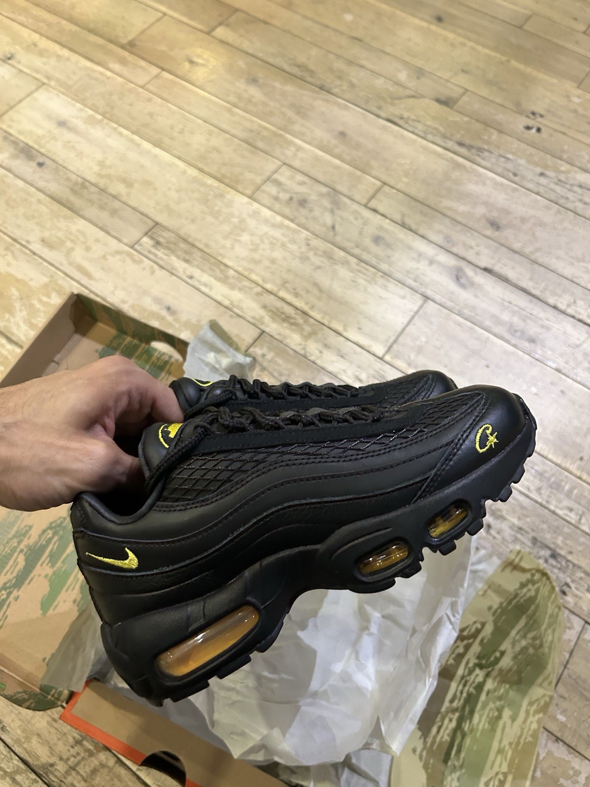 Size 6.5 - Nike Air Max 95 SP X Corteiz Honey Blacks