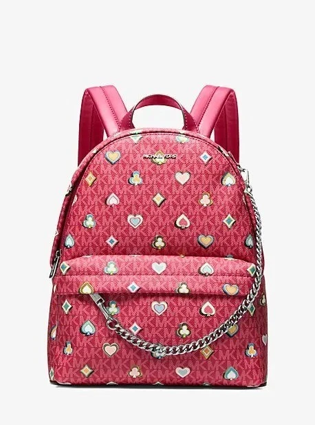 Michael Kors Hot Pink MK Monogram Mini Backpack with Gold Chain Michael Kors | Bags | Michael Kors Hot Pink Crossbody Bag  main image 2