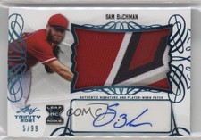 2021 Leaf Trinity Patch Platinum 5/99 Sam Bachman #PA-SB3 Patch Auto 0za0