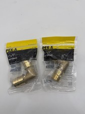 Apollo Retail 1 In. Barb x 1 In. Barb 90 Deg. Brass PEX-A Elbow1/4 Bend LOT OF 2