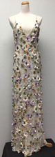 LoveShackFancy Hubbard Dress Lilac Gloss Embellished Appliqué Long Size 4 $3495