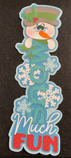 CHRISTMAS Snow Much Fun Banner piece set paper piecing scrapbook 3D