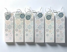 Hallmark Holiday Winter Wine Gift Bags Lot of 6 Snowflakes 13"x4"x4" Christmas