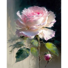 Rose Paint by Numbers for Adults - Flower Paint by Number on Canvas Without F...