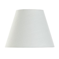 White Textured Fabric Empire Lamp Shade