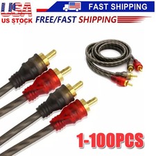 RCA Audio Cable Twisted Pair with Noise Reduction Interconnect Amp Wire Lot