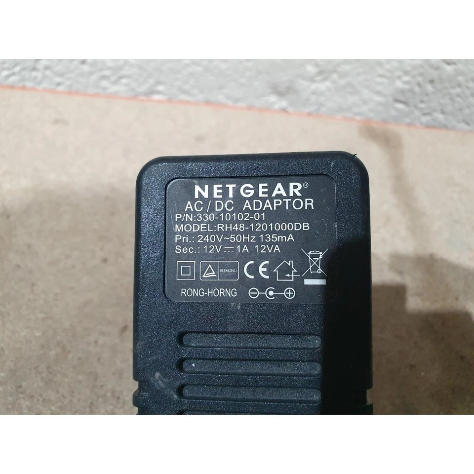 Netgear RH48-1201000DB Power Supply AC/DC Adapter Black 12-Volt 1A UK Wall Plug - Image 2 of 4