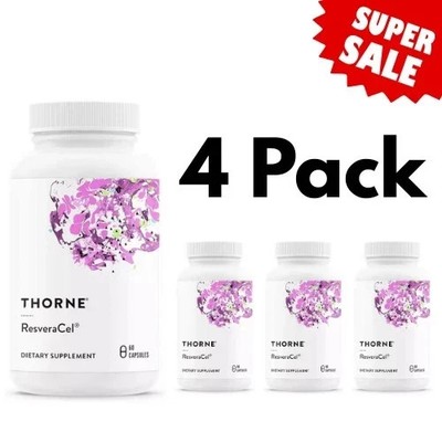 4-Pack THO-RNE ResveraCel Nicotinamide Riboside with Quercetin Phytosome 60 Cap