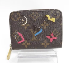 Authentic LOUIS VUITTON Monogram Printed Compact Zippy Wallet F#47342