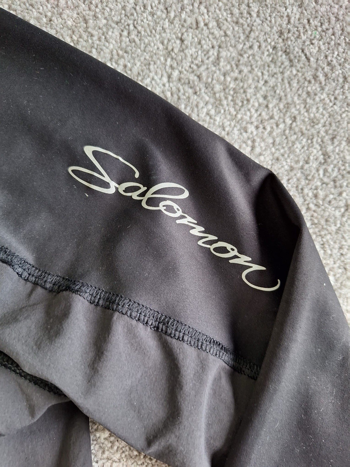 Salomon Giacca a vento donna bellissima nera e blu con cappuccio M