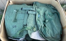 USGI Military Duffle Bag OD Green Nylon Sea Bag Carry Straps GOOD