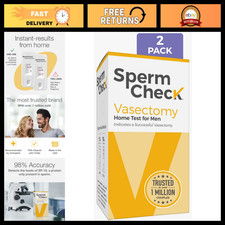 Vasectomy Home Test Kit - 2 Pack Sperm Count Checker - Easy Read, Private, 98 A