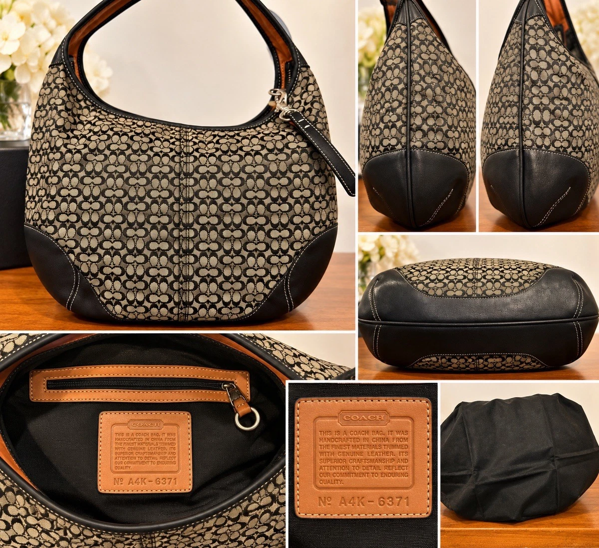 Coach Black Signature Hobo Bag for sale - eBay