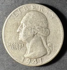 1941-P Silver Washington Quarter (Circulated) - (#2041) Very Fine Condition