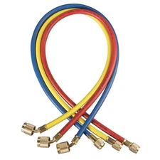 YELLOW JACKET 22985 Hose, 26 in L,Blue/Red/Yellow,800 psi 12H942