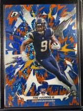 2025 Topps Resurgence NFL - Tre Harris III - RC - Blue Orange Spark Refractor