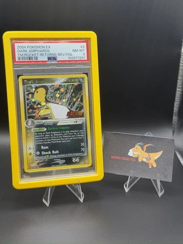 Dark Ampharos Reverse Holo 2/109 Team Rocket Returns Pokemon PSA 8
