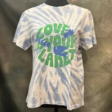 Rails The Classic Crew Tie Dye Love Your Planet T Shirt Top Women Size Small