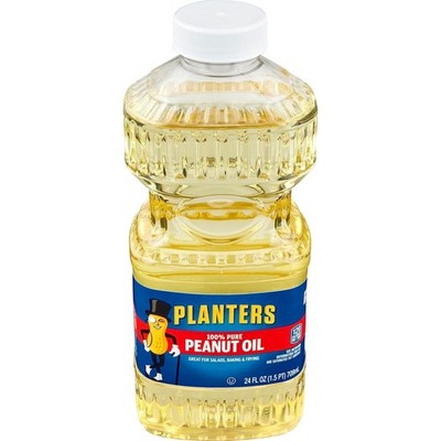 Planters Peanut Oil for Cooking, Ideal for Deep Frying, Pure Peanut Oil, 24 oz