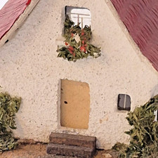 VAU-PE TT-H0 Modell Haus / Siedlungshaus Blumig Kamin 50er. Jahre ohne OVP/J