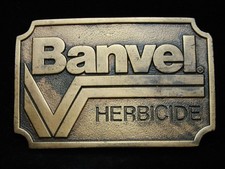 OG11122 VINTAGE 1970s  BANVEL HERBICIDE VELISCOL  BRASSTONE BELT BUCKLE