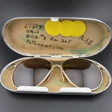 WWII Era American Optical Ful-Vue Aviator Sunglasses w/ B L Case Gold-Filled