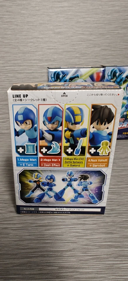 Juego completo de figuras BANDAI MEGAMAN 66 MM LOTE DE 4 MEGAMAN, MEGAMAN X ROCK VOLNUTT EXE Foto 3 de 3