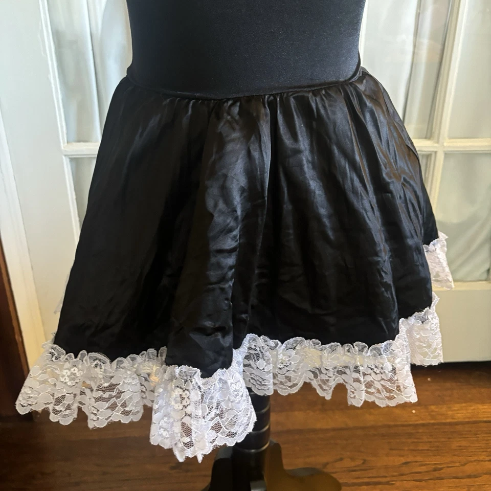 Frederick’s of Hollywood French Maid Black Pinup Costume Babydoll Slip Dress S - Image 3 of 4
