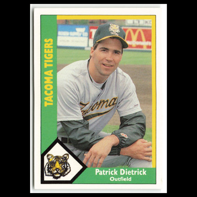 Patrick Dietrick #13 1990 CMC Pacific Leauge Tacoma Tigers Baseball Card MLB NM