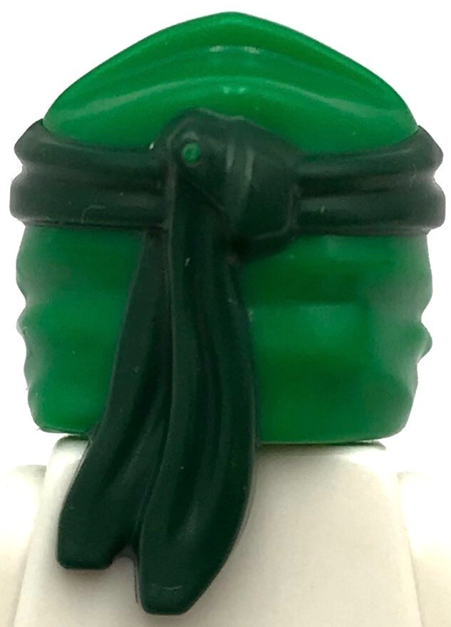 Lego New Green Minifigure Headgear Ninjago Wrap Type 4 w/ Dark