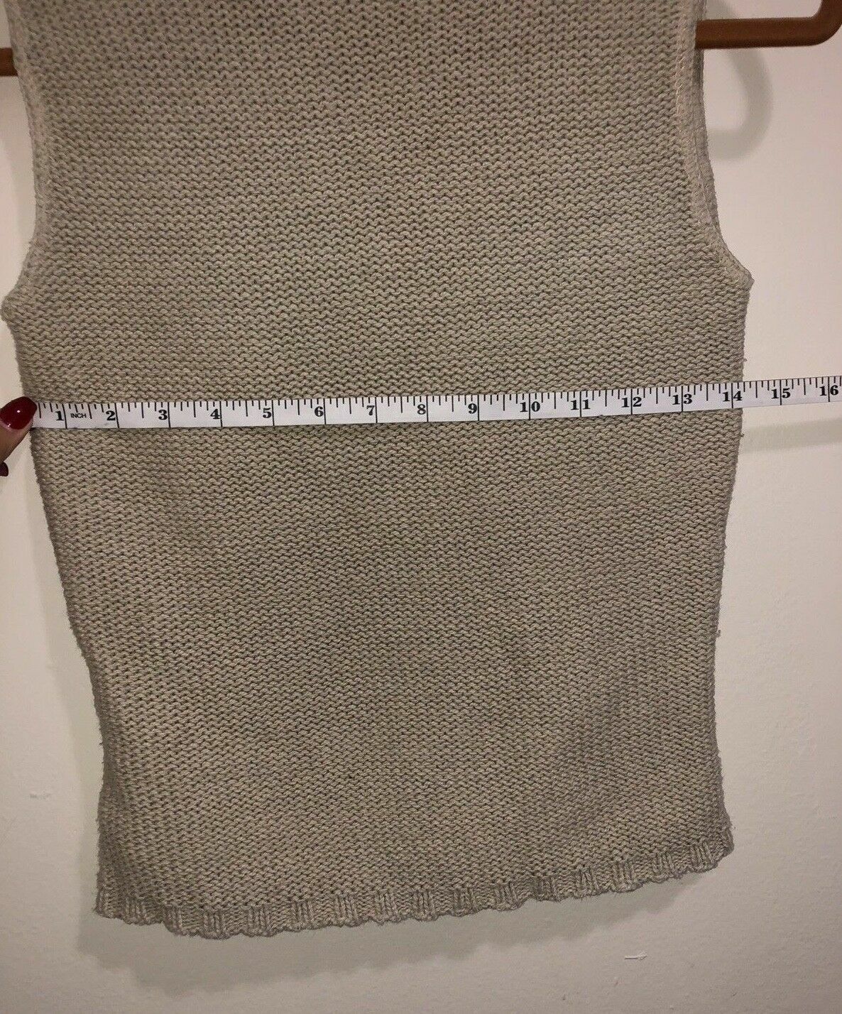 Beige Woman's Turtleneck Top Sleeveless Size Medium 100% Cotton | eBay