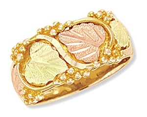 Women-039-s-Landstrom-039-s-Tri-color-10K-Black-Hills-Gold-Wedding-Ring-Size-4-11