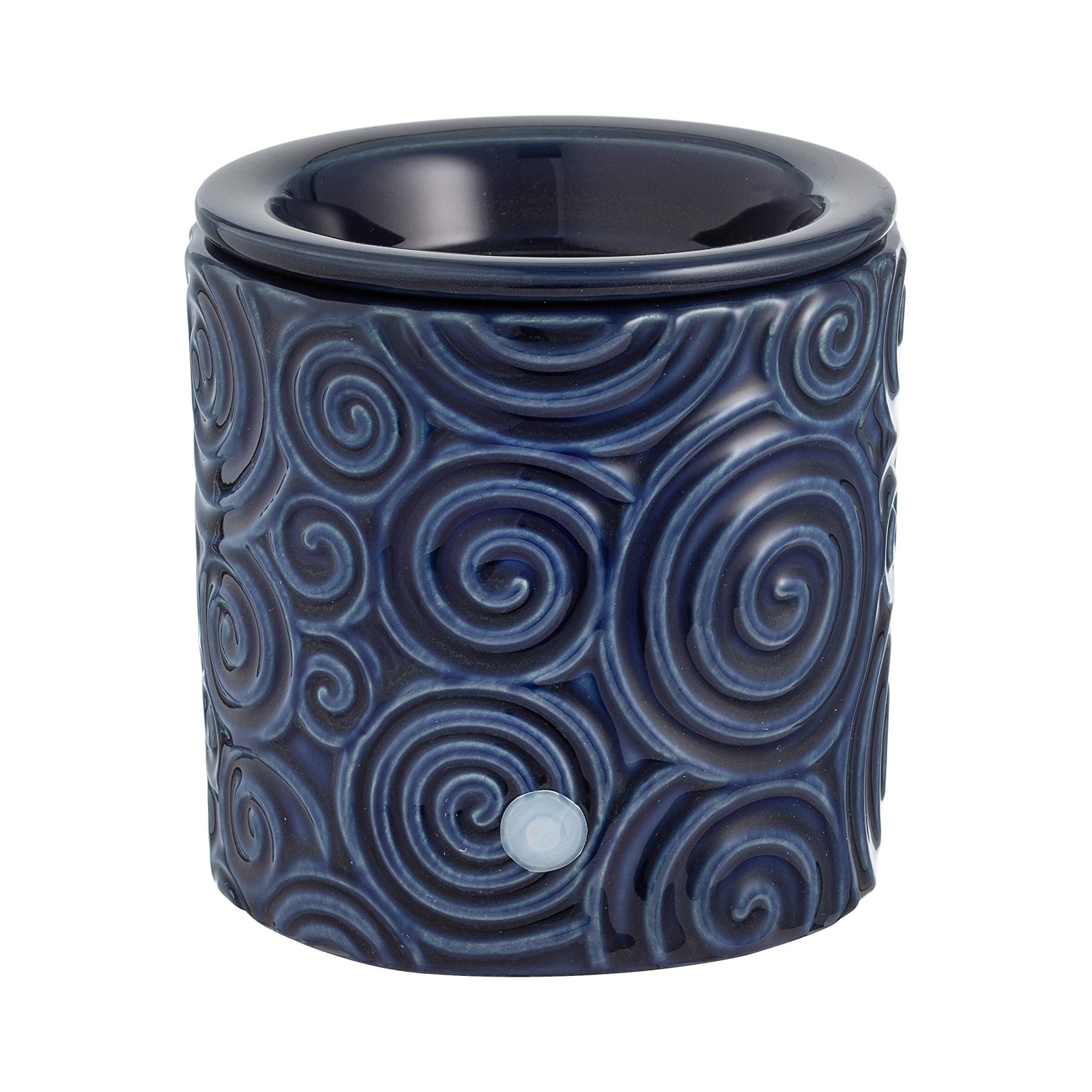 Blue Swirl Ceramic Electric Candle Warmer with Auto Safety Timer & Plug