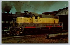 US Sugar Corp 756 Fp-7 Mill Shop Clewiston FL 168 756 Chapnose Train Postcard