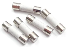 SET OF 5 TSC T 8AH 250V T8AH SLOW BLOWING BLOW CERAMIC FUSES