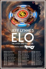 JEFF LYNNE'S ELO Over & Out Tour 2024 Ltd Ed RARE Poster ELECRIC LIGHT ORCHESTRA